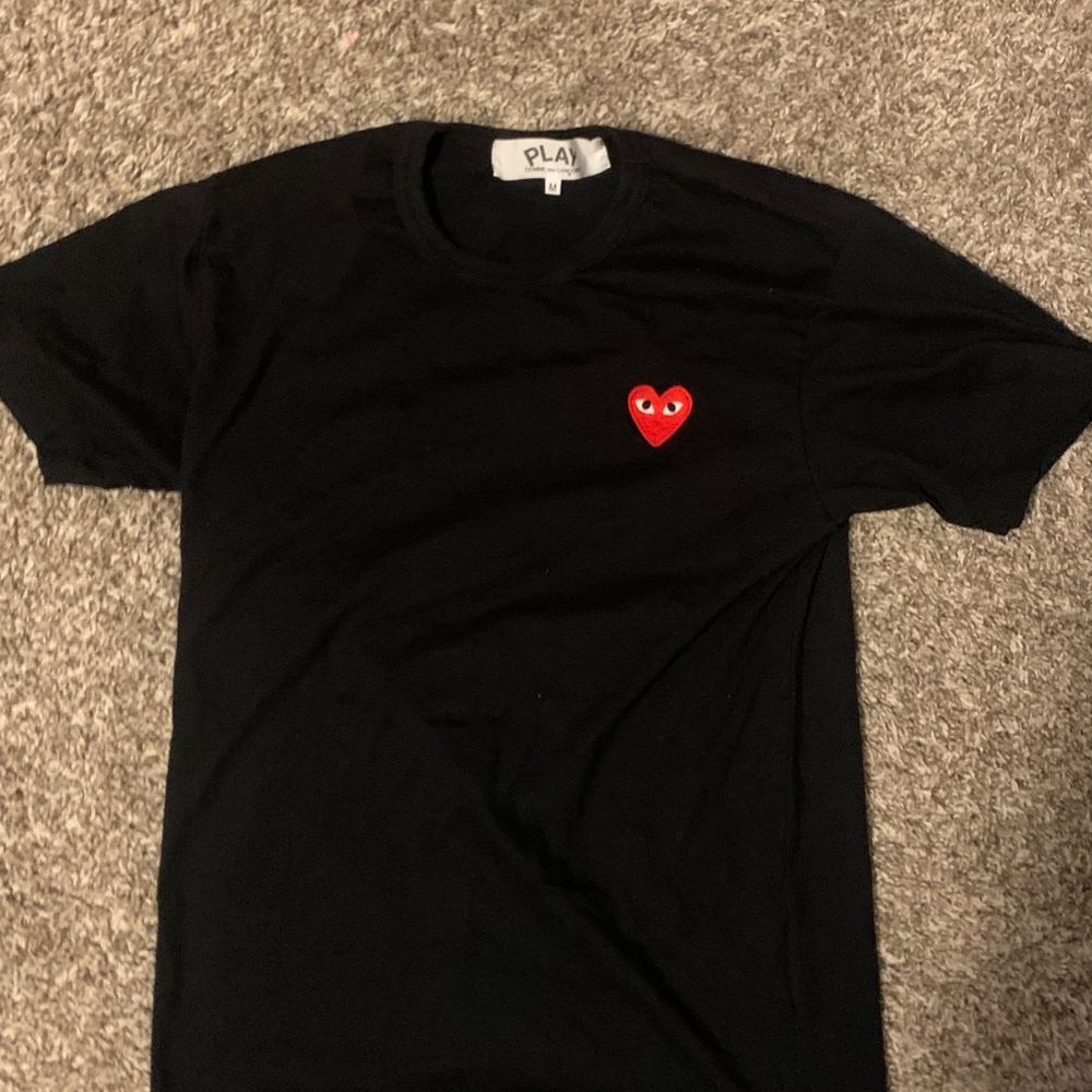 Black Comme des Garçons Heart Tee